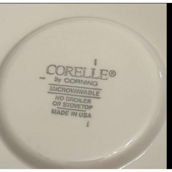 Corelle By Corning Red & Blue Banded Saucer Plate - Picture 2 of 3